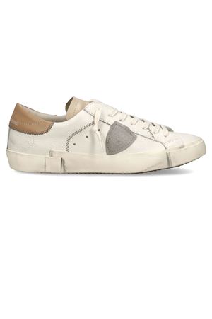 Sneakers Prsx in pelle Latte e Fango PHILIPPE MODEL | PRLUVZ01.